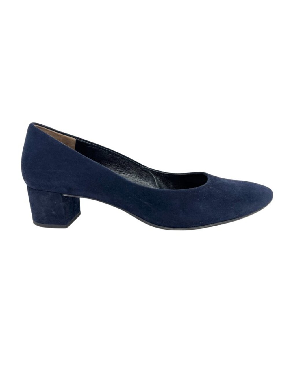 Paul Green Navy Blue Suede Low Block Heel Pumps Size 10.5 Quiet Luxury